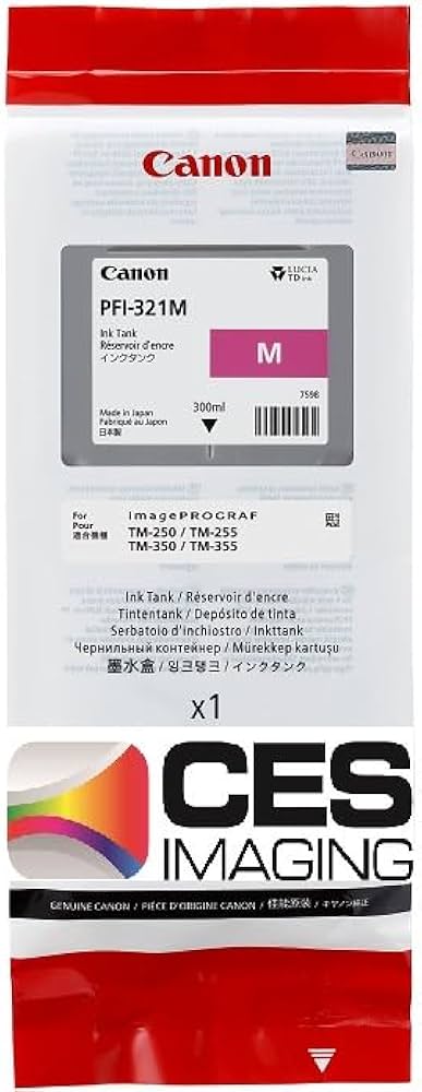 Canon Cartus Cerneala Original Magenta, PFI-321M pentru IPF TM-240|IPF TM-340, 300ml, 6269C001AA