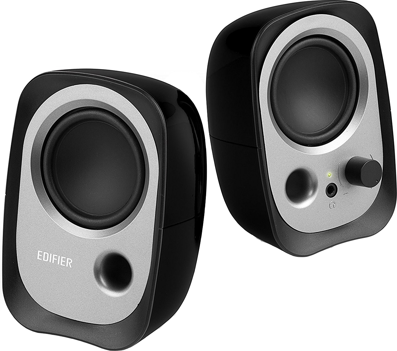 Edifier BOXE 2.0, RMS: 4W (2 x 2W), bass reflex port, USB power, black, R12U