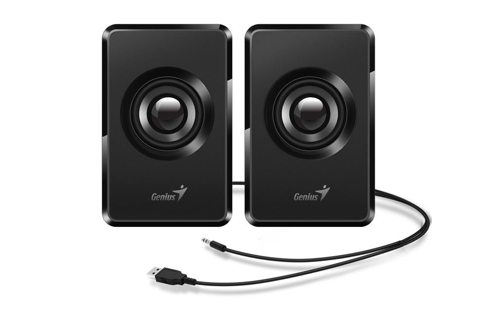 GENIUS Boxe SP-U125 2.0 cu fir, putere RMS 3W(2 x 1.5W) conector jack 3.5mm, negru, G-31730042400