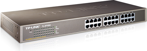 Tp-Link SWITCH 24 porturi 10/100Mbps. carcasa metalica. rackabil, TL-SF1024
