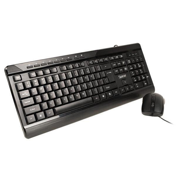 SPACER Kit Wired tastatura si mouse, taste numerice, Negru, SPOK-WD-02