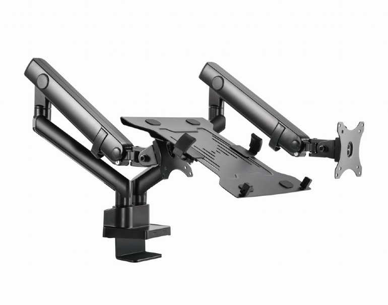 Gembird SUPORT de birou, pt 2 TV/monitor plat, pt notebook, diag. max 17-32 inch, MA-DA3-02 - imagine 2
