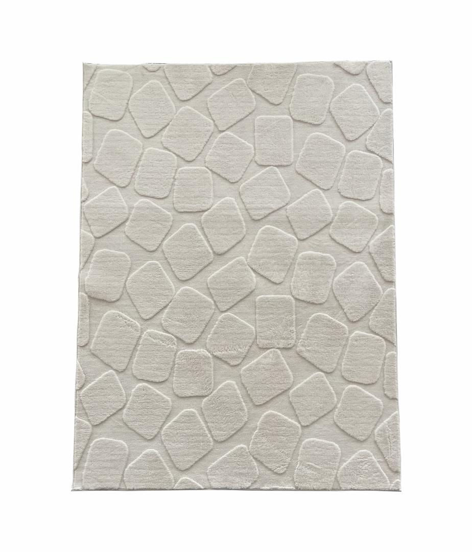 HEINNER Covor, model in relief,Stone,120x160 Crem, HR-STNRUG120-CRM