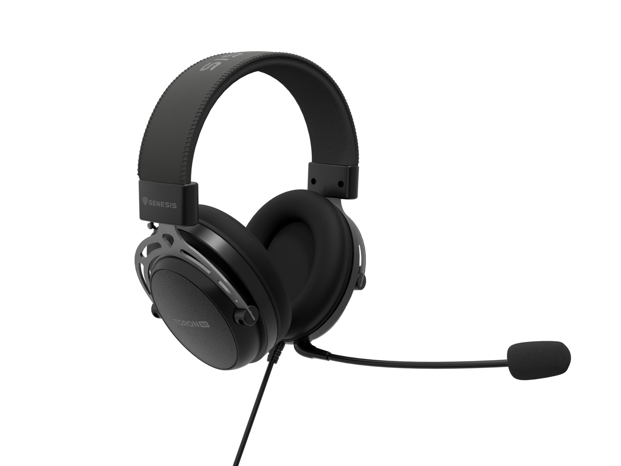 Genesis Casti cu fir Toron 301 negru, NSG-2160 - imagine 3