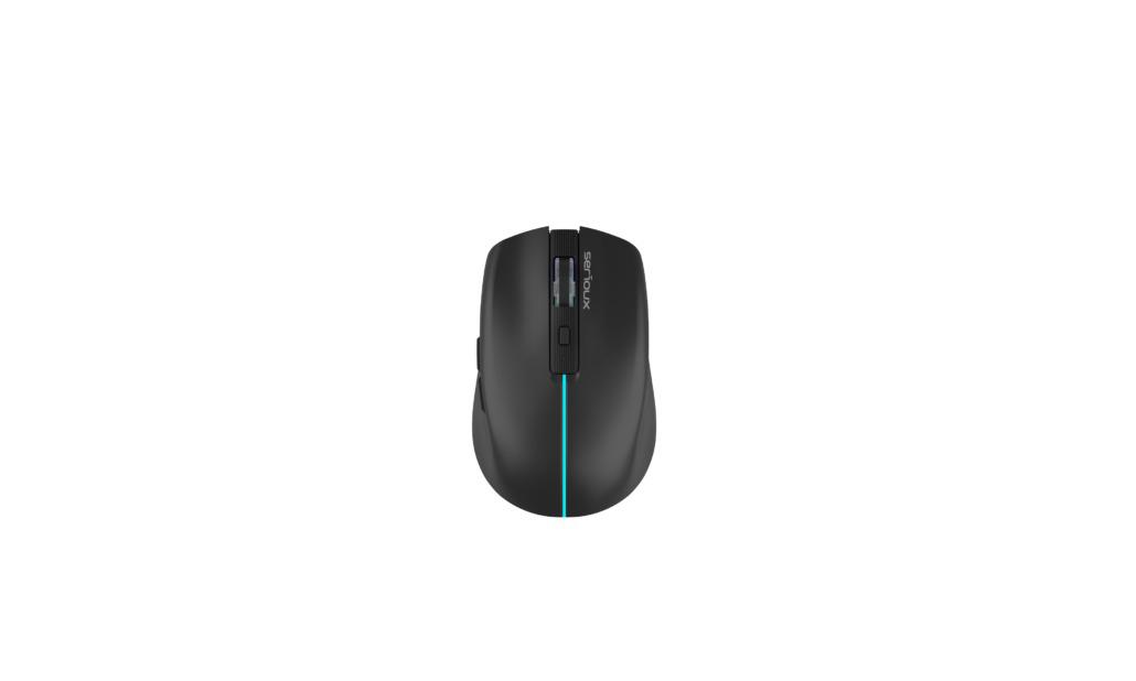 SERIOUX Mouse Flicker 212, Wireless, Negru, senzor: Optic, DPI: 800/ 1200/ 1600, SRXM-FLK212-BK
