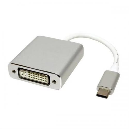 SPACER CABLU video, adaptor USB Type-C (T) la DVI-I DL (M), 15cm, rezolutie maxima 4K, SP-CM-DVIF-01