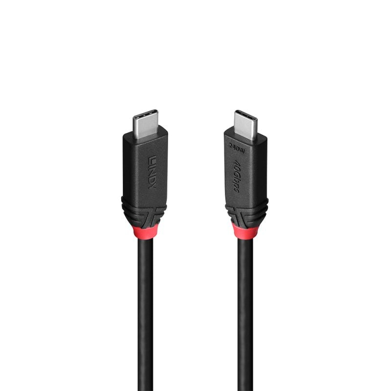 Lindy Cablu 1m Type C Male Black Line, LY-37001