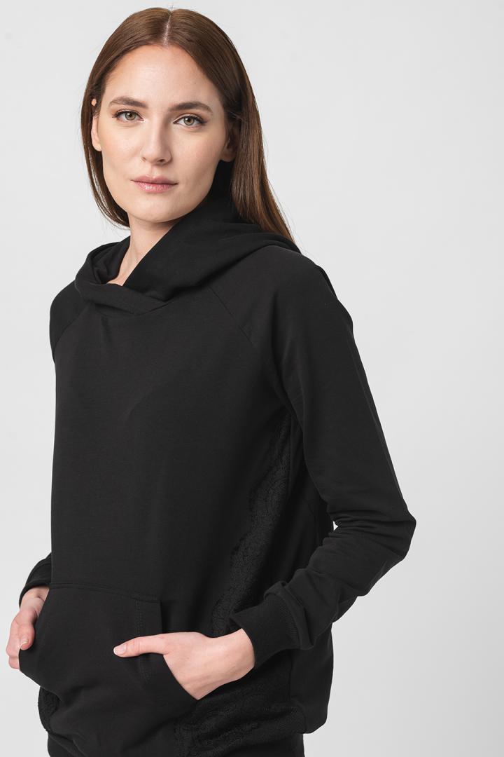 PEGAS HANORAC COTON DANTELA FEMEI BLACK-L, PS2122-17-LBK-L