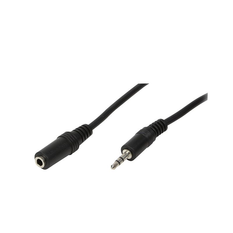 Logilink CABLU audio prelungitor stereo (3.5 mm jack M/T), 10m, negru, CA1056
