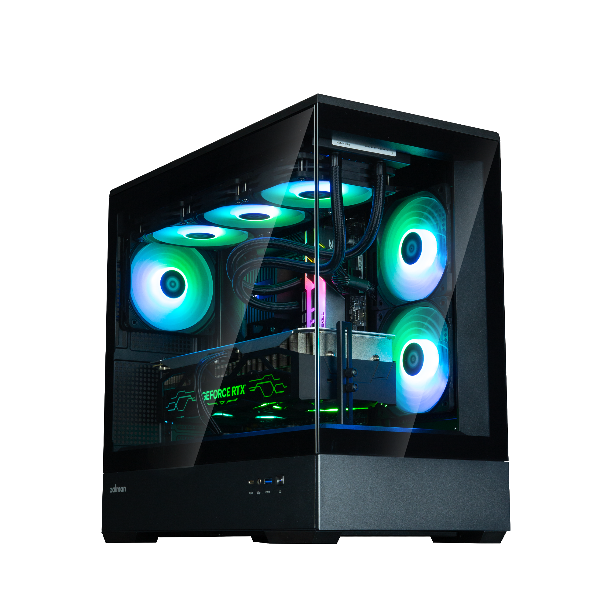 Zalman CARCASA P30 v2, P30 Black V2 - imagine 5