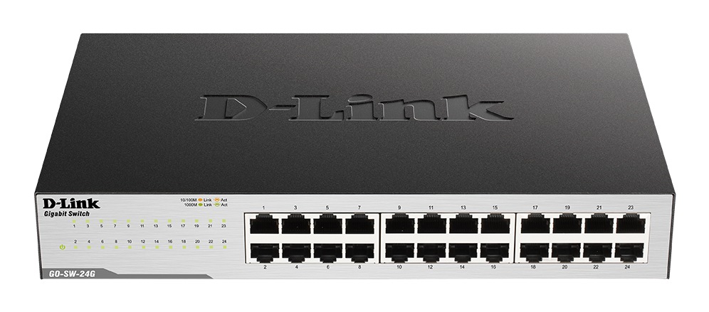 D-Link SWITCH 24 porturi Gigabit, carcasa metal, GO-SW-24G
