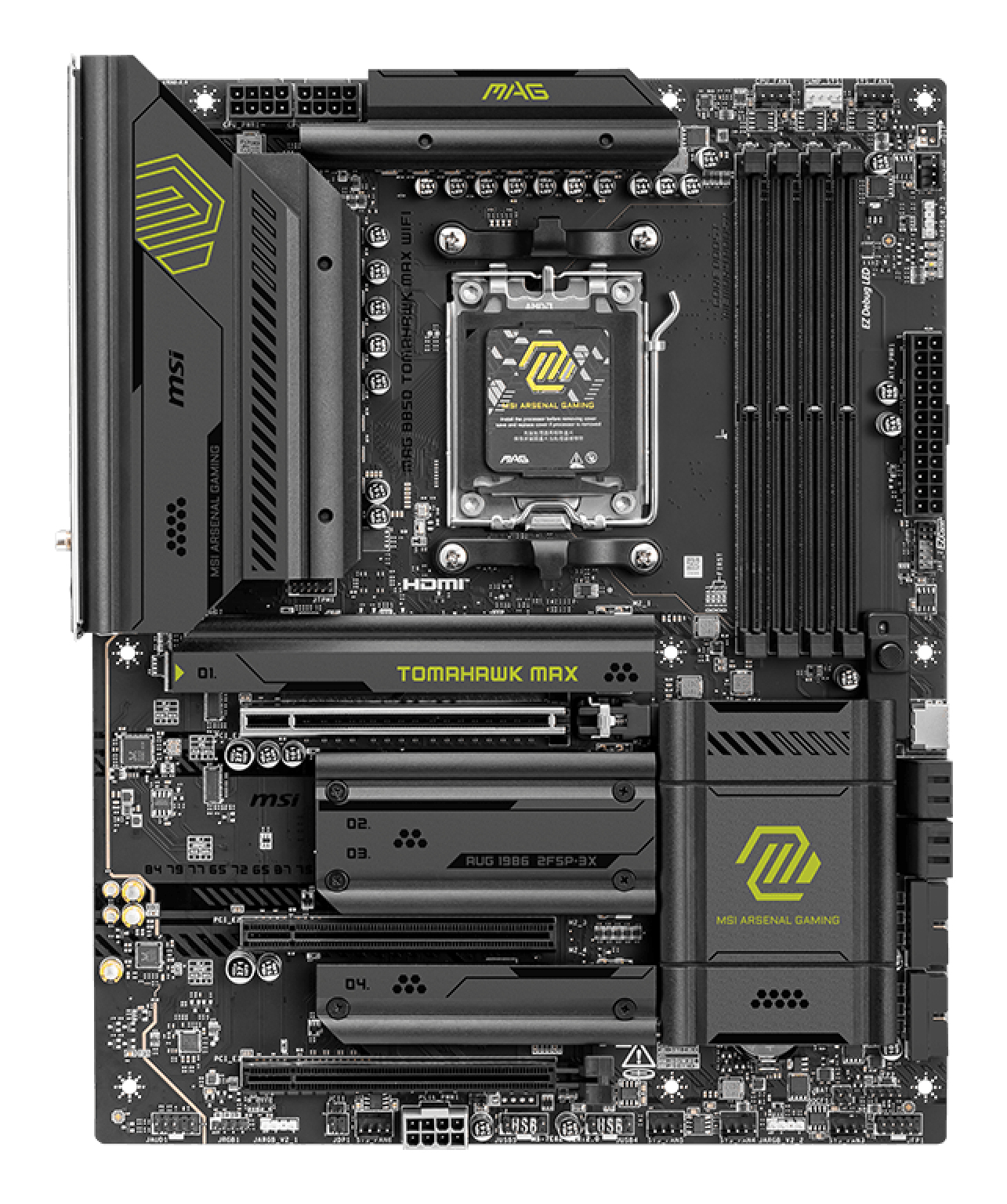 MSI Placa de baza MAG B850 Tomahawk Max WiFi Mainboard, Sockel AM5, AMD B850, ATX, DDR5, 7E62-002R - imagine 2