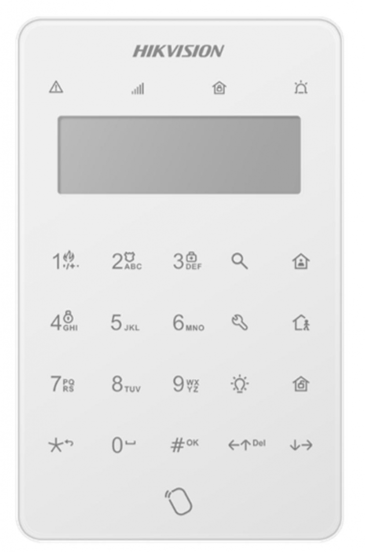 HIKVISION Tastatura LCD pentru AX PRO;314300669 Ecran LCD Armare one-touch(fără, DS-PK501LTM-HWE