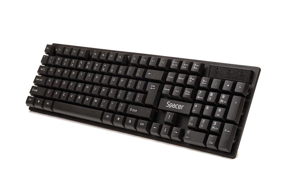 SPACER Kit wireless tastatura si mouse, taste numerice, negru, SPDS-1100 - imagine 2