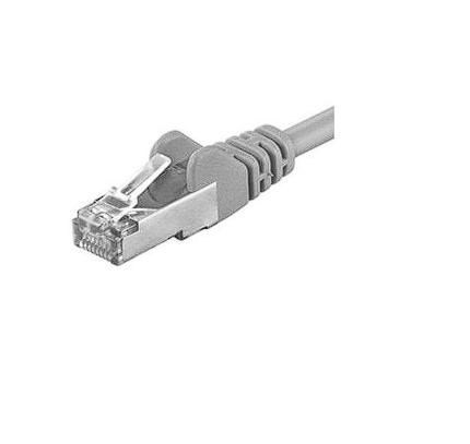 PremiumCord Patchcord SFTP RJ45-RJ45 Cat.6A, 0.25m, gri, SFTP-6A-0.25-G
