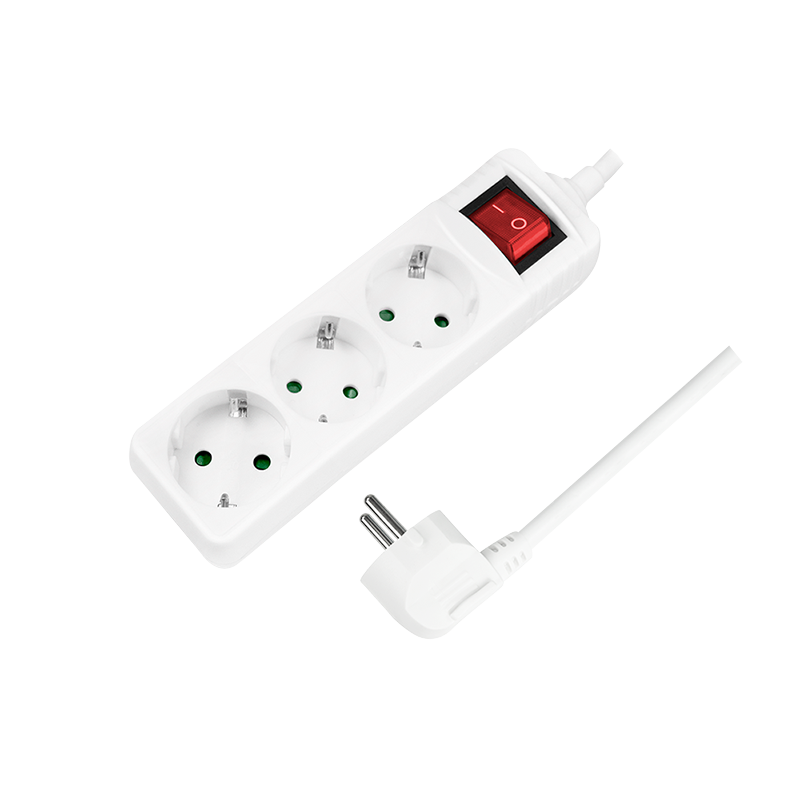 Logilink PRELUNGITOR, Schuko x 3, cablu 3G 1.5mm2, 230 V/16 A, 50 Hz, max. 3500 W, buton, LPS206
