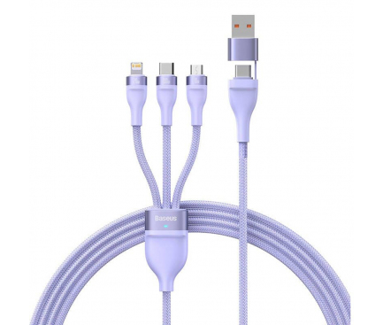 Baseus CABLU alimentare si date Flash Series II One- for-three, pt. smartphone, USB si, CASS030105