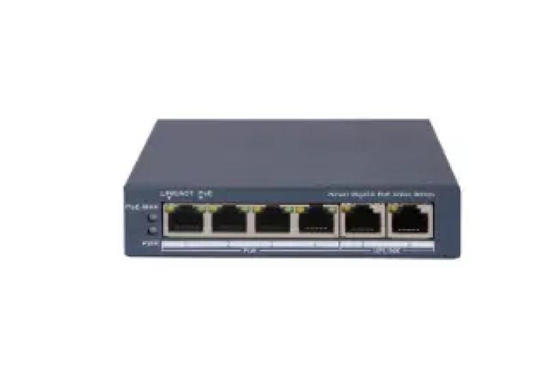 HIKVISION SWITCH POE 4PORTURI 60W, DS-3E1506P-EI/M