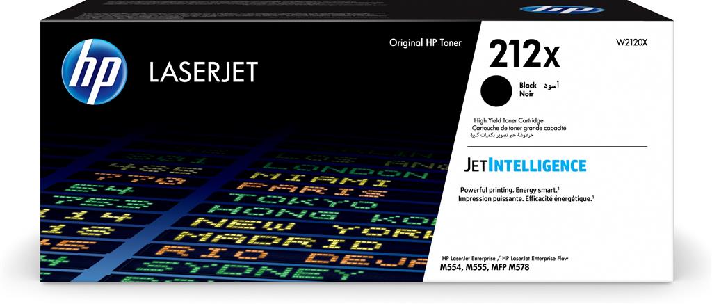 HP Toner Original Black, nr.212X pentru Laser Jet M555x|M554dn|M555dn|MFP M578c|M578z|M578f, W2120X