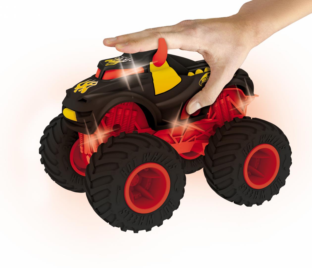 MONDO MASINA CU LUMINI SI SUNETE, REV TREDZ ROSU, HOT WHEELS, MDHW512272 - imagine 4