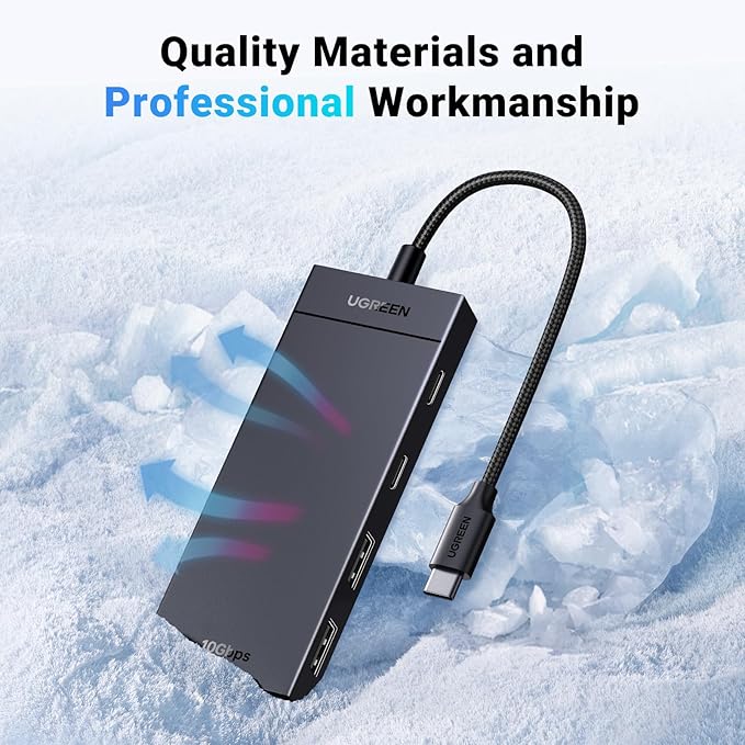 UGreen HUB extern, CM416 porturi USB: USB 3.1 x 2, USB Type-C x 2, conectare prin USB Type-C, 35583 - imagine 2