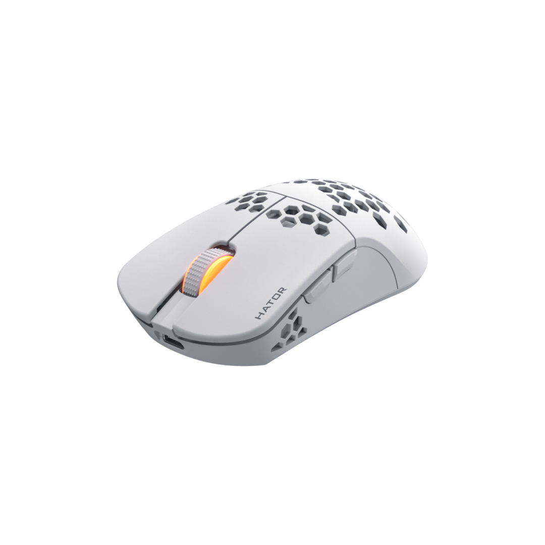 HATOR Mouse Gaming Wireless Stellar Pro Wireless, 26000 DPI, Alb, HTM551