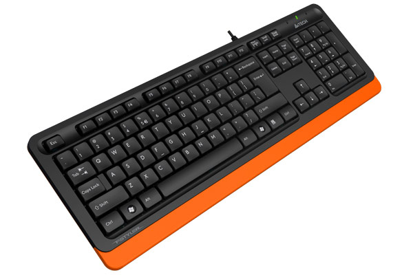 A4Tech TASTATURA, Fstyler USB, cu fir, 104 taste format standard, USB, negru &, FK10 Orange - imagine 4