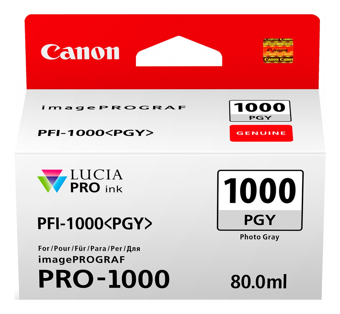 Canon Cartus Cerneala Original Light Grey, PFI-1000PGy pentru IPF PRO-1000, NOPP, 0553C001AA