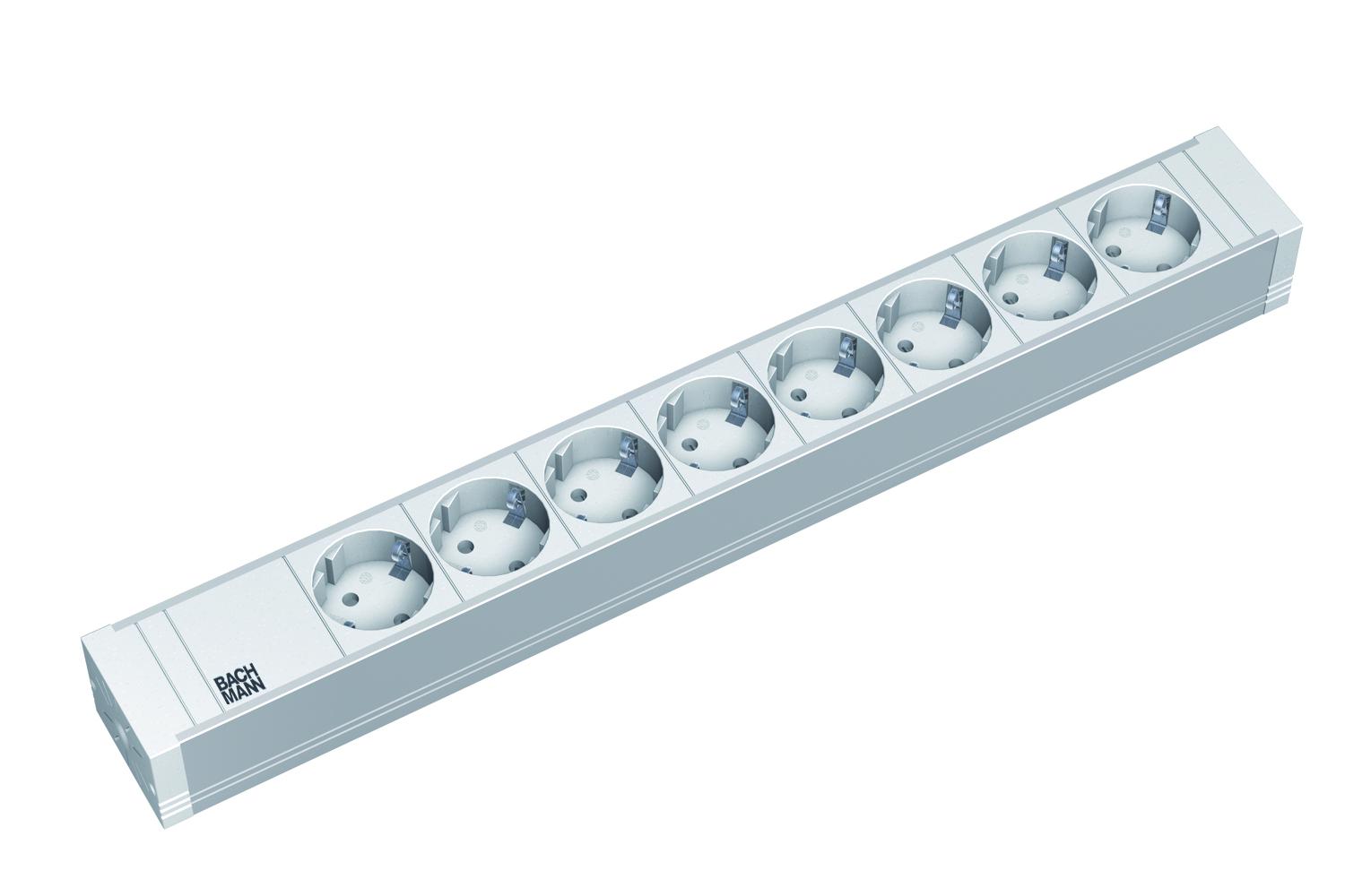 Bachmann BM PDU 1U 8 SCH PVC 2M GRI, BM-333.601