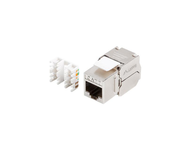 LANBERG KEYSTONE MODULE TOOLLESS RJ45 CAT.7 FTP 180°, KSF7-2000