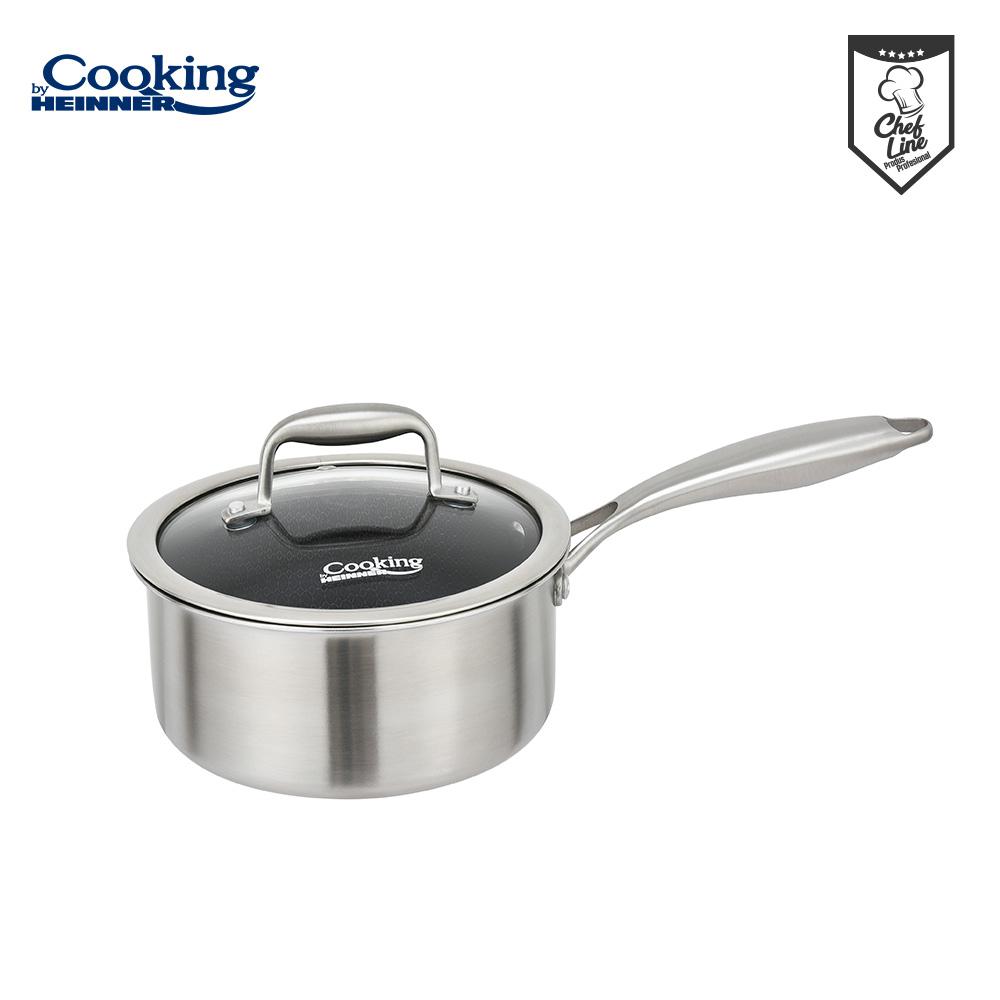 HEINNER CASEROLA CU CAPAC, 16x8.5 CM, 1.6 L, TITANIUM3, COOKING BY, HR-MRK-16