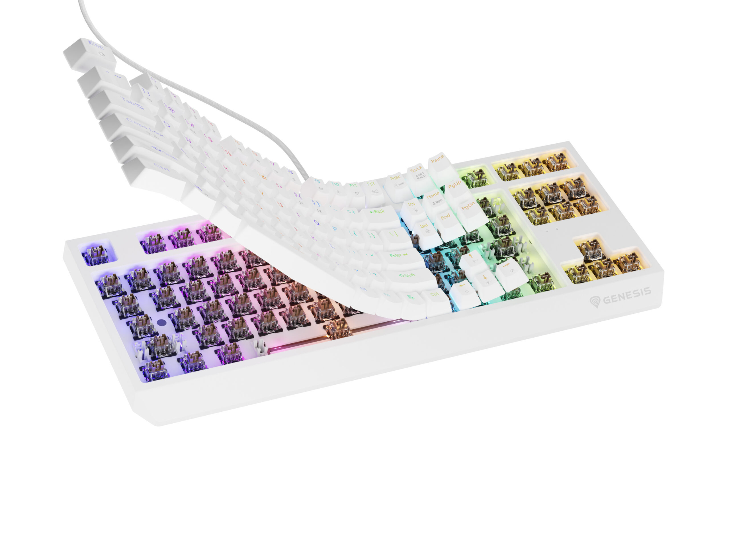Genesis Tastatura Thor 230 TKL B alb, NKG-2080 - imagine 5