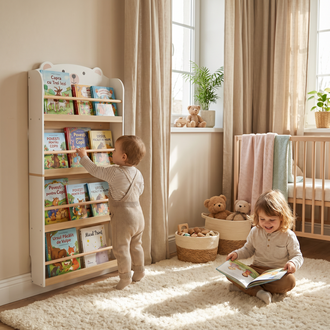 U-GROW Biblioteca carti si jucarii Bear, UG-74BIBL - imagine 7
