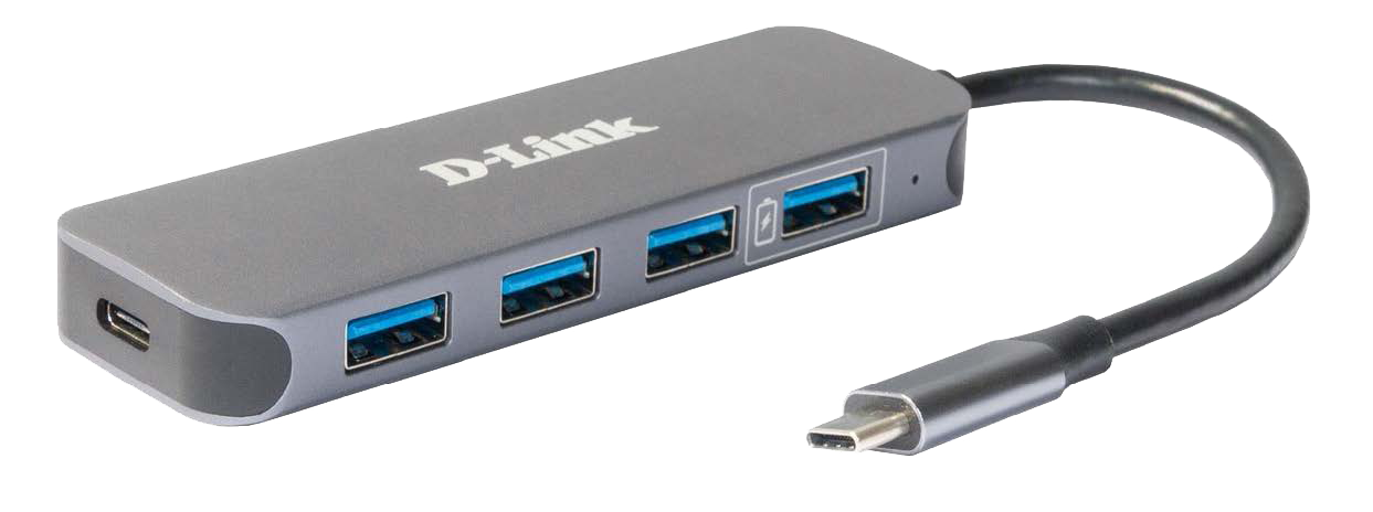D-Link HUB extern, porturi 3 x SuperSpeed USB 3.0, 1 x QC, 1 x USB-C (Thunderbolt 3) port, DUB-2340
