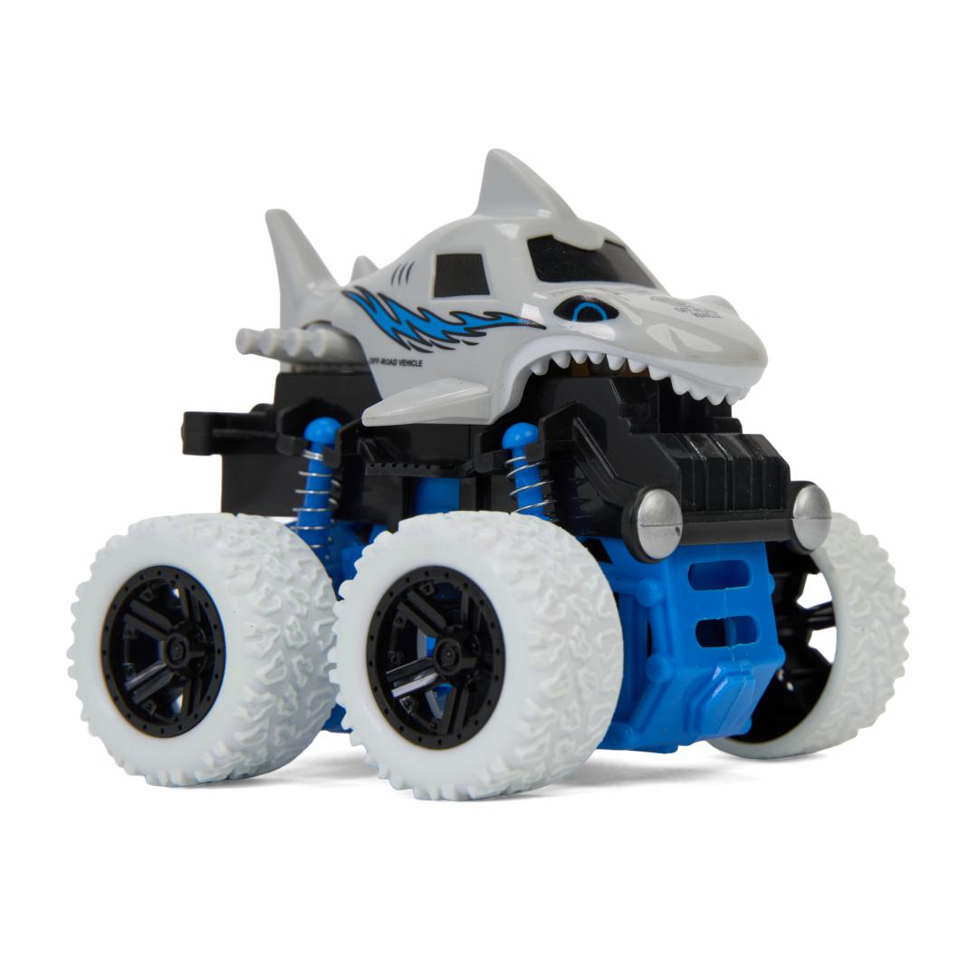 MomKi MASINA OFF-ROAD 4X4, 360 DE GRADE, 10.8CM, ALBA, MOMKI1819-20ALB