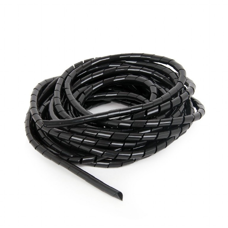 Gembird Folie spiralata, lungime 10m, diametru 12mm pentru protectie cabluri, negru, CM-WR1210-01