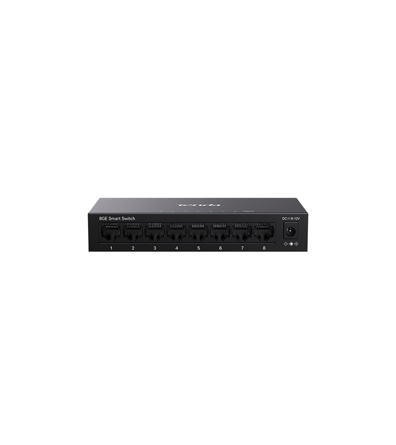 Tenda SWITCH managed, 8 porturi gigabit RJ-45, management CloudFi, metalic, TEG2208D