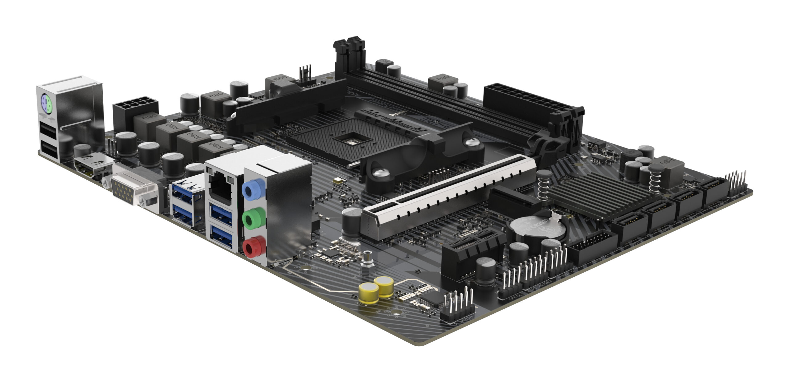 Sapphire Placa de baza A520M-E, skt. AM4, chipset AMD A520, mATX, 2 x DDR4 max. 64 GB, 52119-04-40G - imagine 5