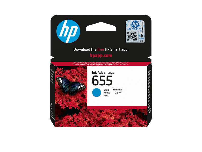 HP Cartus cerneala 655 Cyan, CZ110AE