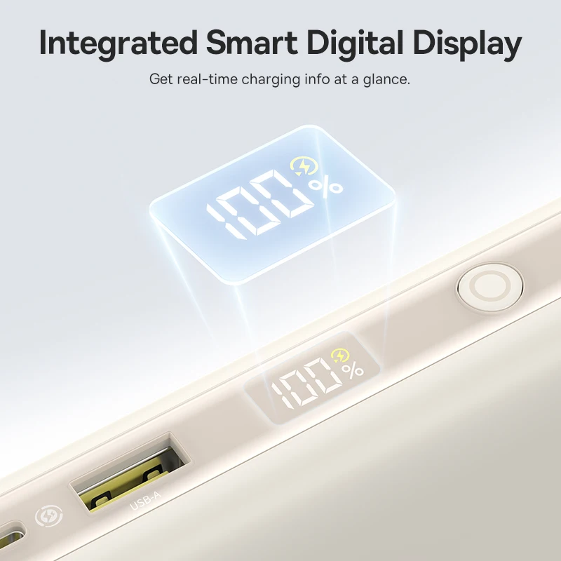 Baseus POWER BANK EnerFill FC41, display, cablu integrat retractabil 2 x USB Type-C, E0028N03 - imagine 4