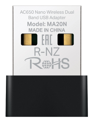 Mercusys ADAPTOR RETEA, nano AC650 extern wireless 2.4 GHz | 5 GHz, USB 2.0, 650 Mbps, MA20N