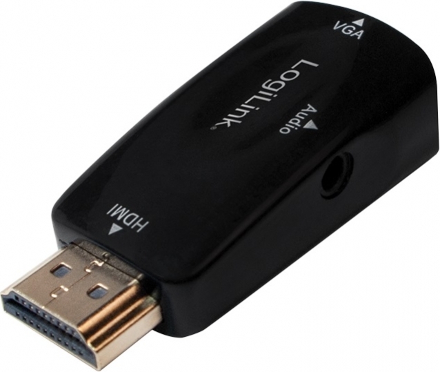 Logilink ADAPTOR video, splitter HDMI (T) la VGA (M) + Jack 3.5mm (M), rezolutie maxima Full, CV0107