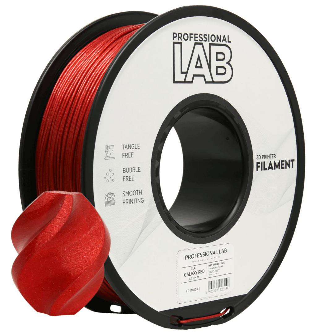 PROFESSIONAL LAB PROF. LAB 3D FILAMENT 1KG, Diametru: 1.75mm, Greutate: 1kg, PLA GALAXY RED
