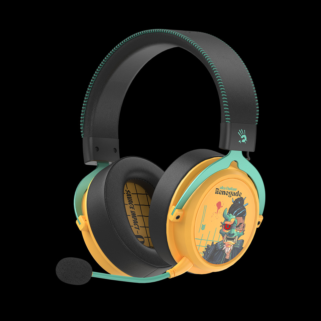 A4Tech Casti gaming Bloody Bluetooth v5.3 + 2.4GHz + Wired Multi-Mode, MR595 Renegade Sunset