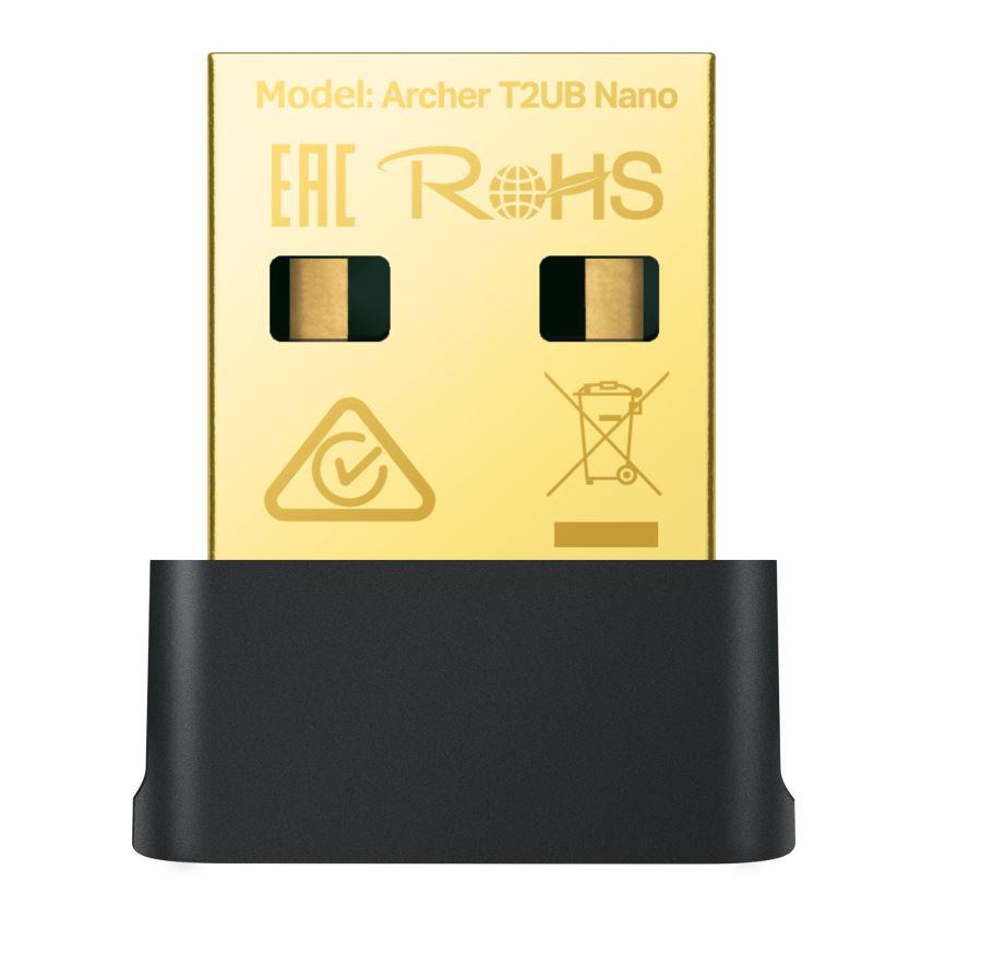Tp-Link ADAPTOR RETEA AC600, extern wireless 2.4 GHz | 5 GHz si Bluetooth 4.2, USB, Archer T2UB Nano