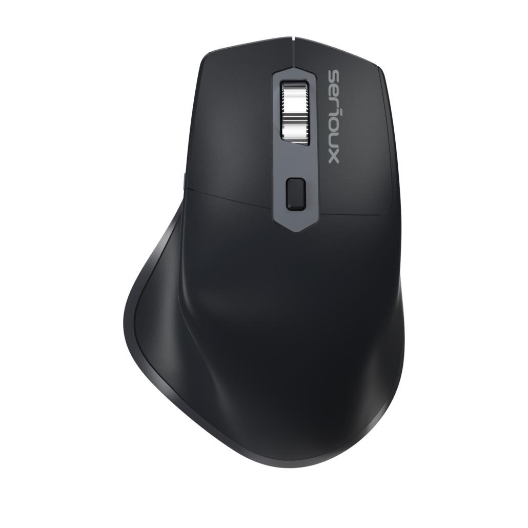 SERIOUX Mouse Apex 166 Wireless reincarcabil USB-C, Negru, senzor: Optic, DPI: 800/, SRXM-APX166-BK