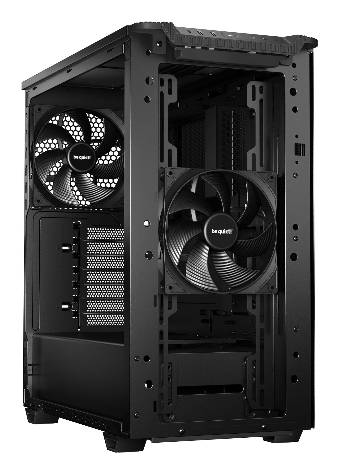 Be Quiet CARCASA PURE BASE 501, middle tower, gaming, fara sursa, suporta 6xfan, 2xfan inclus, BGW74 - imagine 3