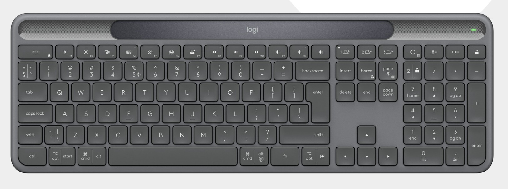 Logitech Slim Solar+ for Business - GRAPHITE - US INTL - 2.4GHZ/BT - INTNL-973 - UNIV, 920-013779