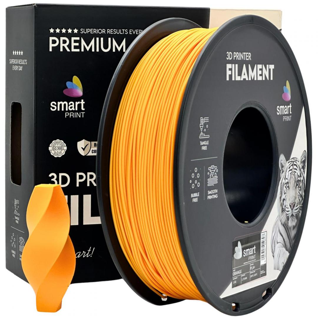 SMART PRINT PROF. LAB 3D FILAMENT 1KG, Diametru: 1.75mm, Greutate: 1kg, Temperatura, PLA+ ORANGE