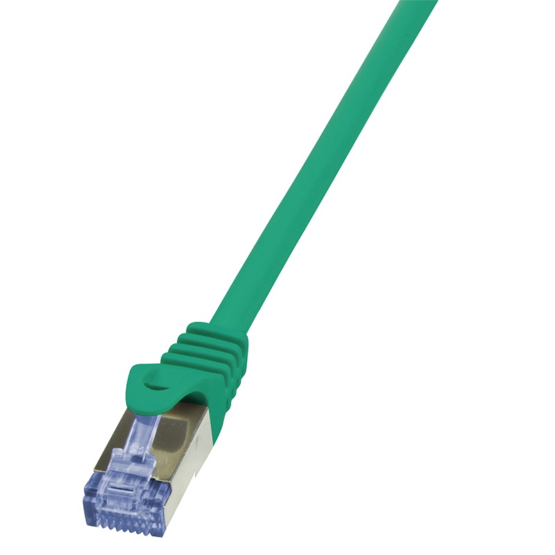 Logilink PATCH CORD S/FTP Cat6a, LSZH, cupru, 1 m, verde, AWG26, dublu ecranat, CQ3035S